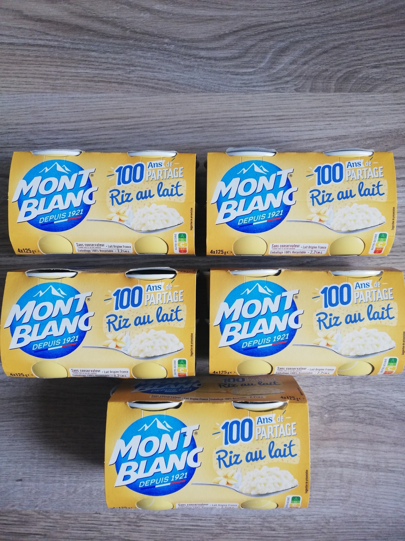 Riz au lait mont blanc