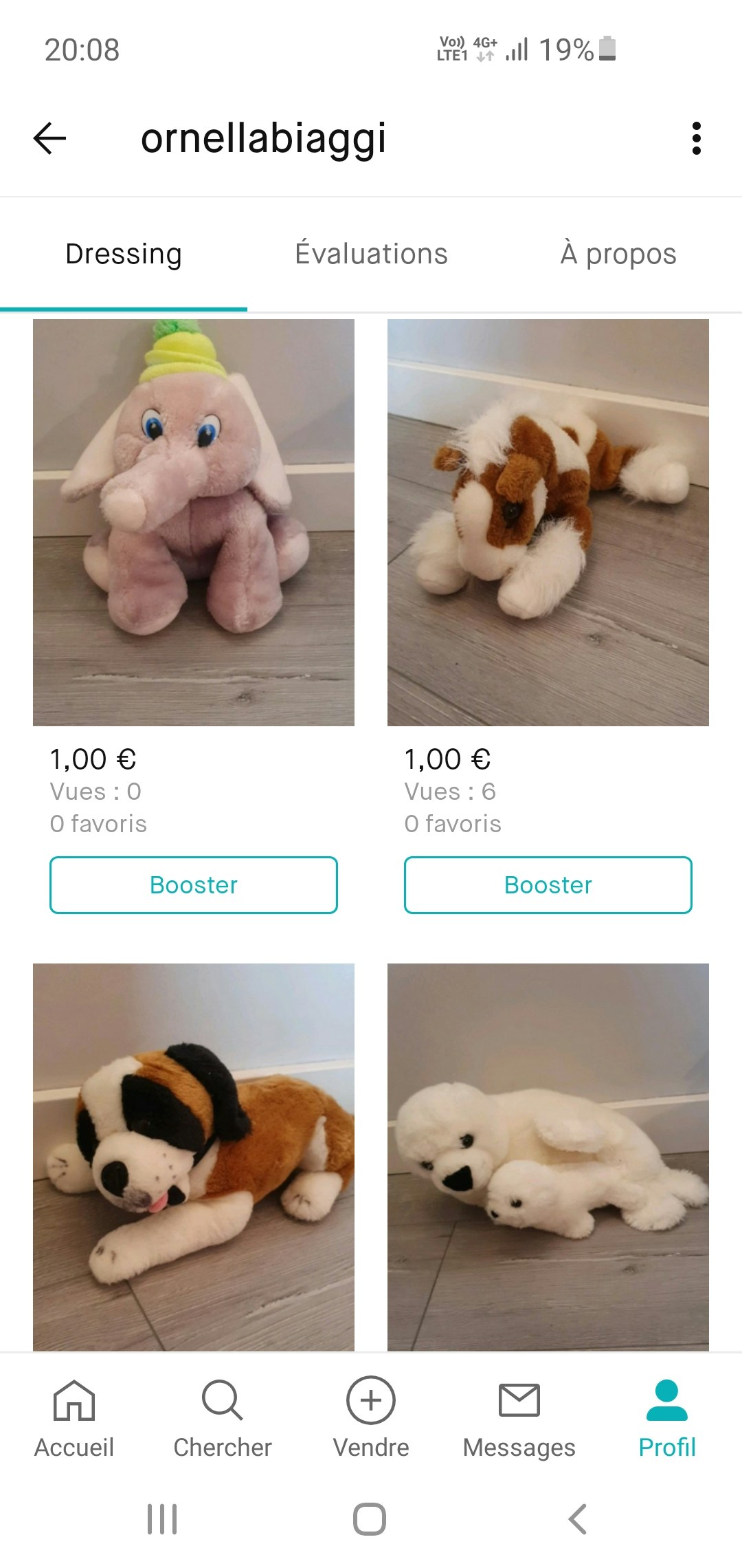 Peluche au choix je vous prépare l'annonce