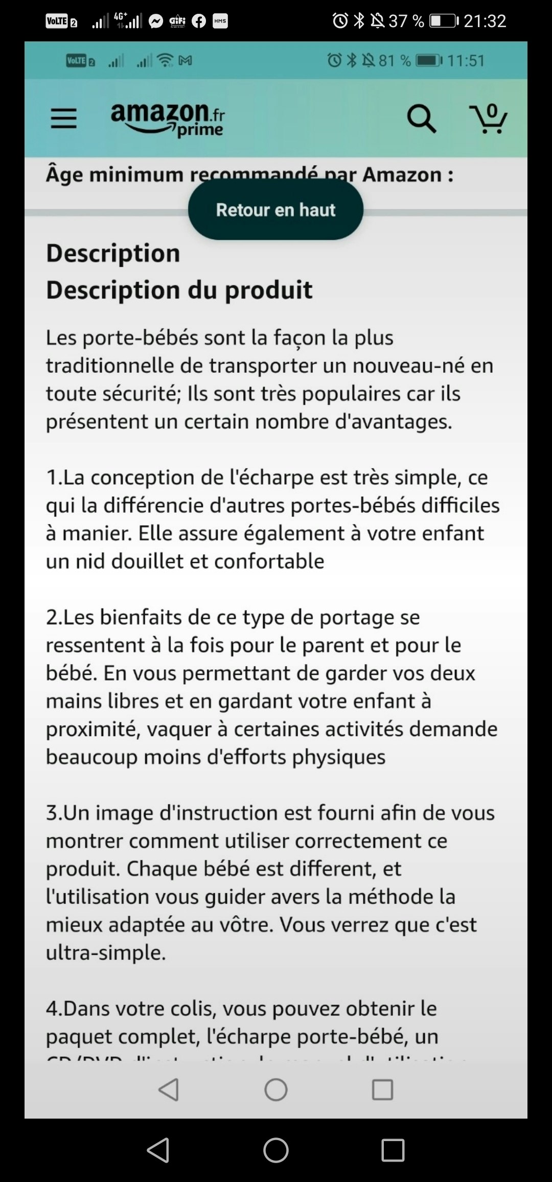 Écharpe de portage extensible - photo numéro 2