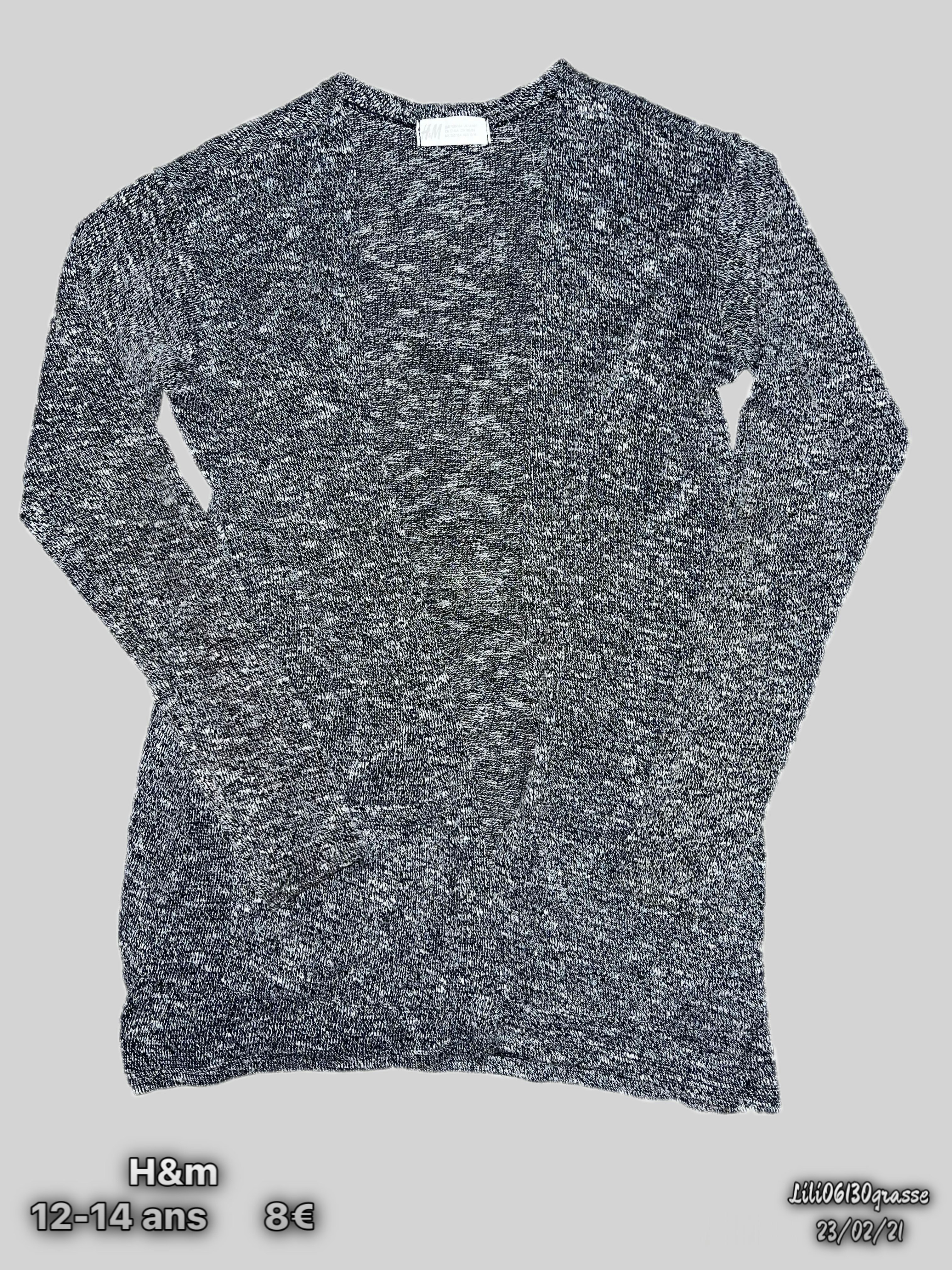 Gilet fin gris chiné