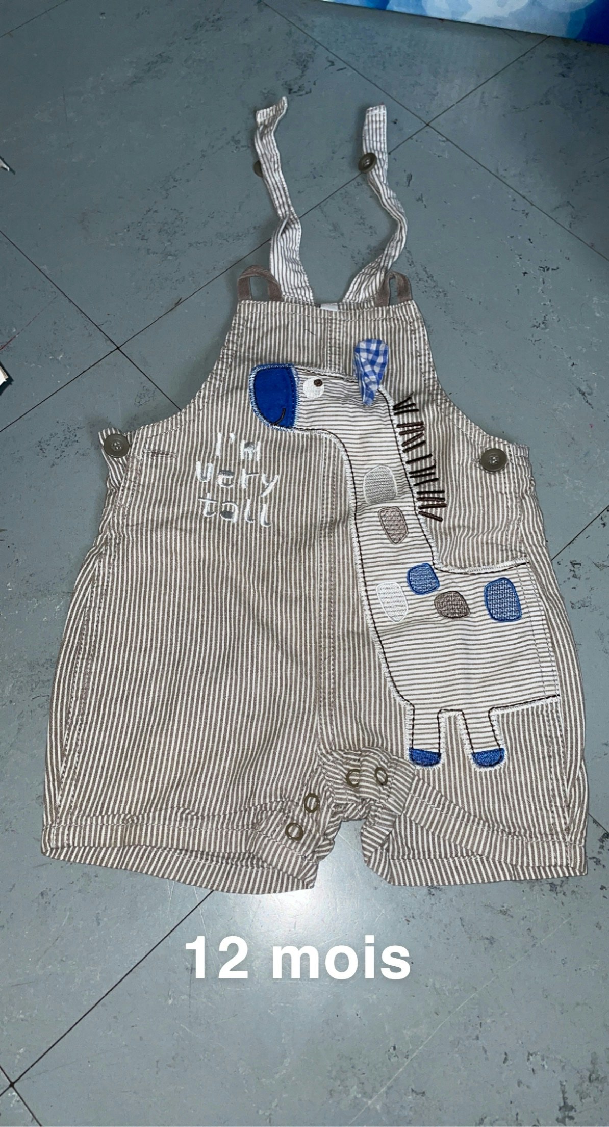 Salopette short bébé garçon