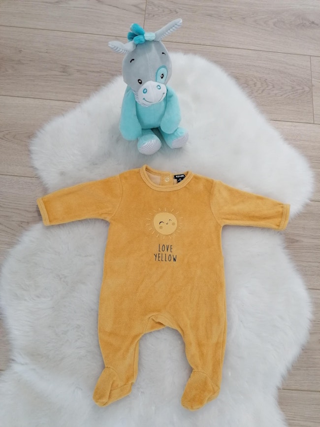 Pyjama Velours Jaune Bebe Mixte Taille 1 Mois Kiabi Espanolitinabebemixte Beebs Achat Vente Bebe Enfant