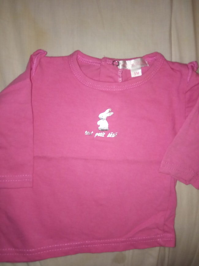 T Shirt Manche Longue 3 Mois De Marque Grain De Reve Beebs Achat Vente Bebe