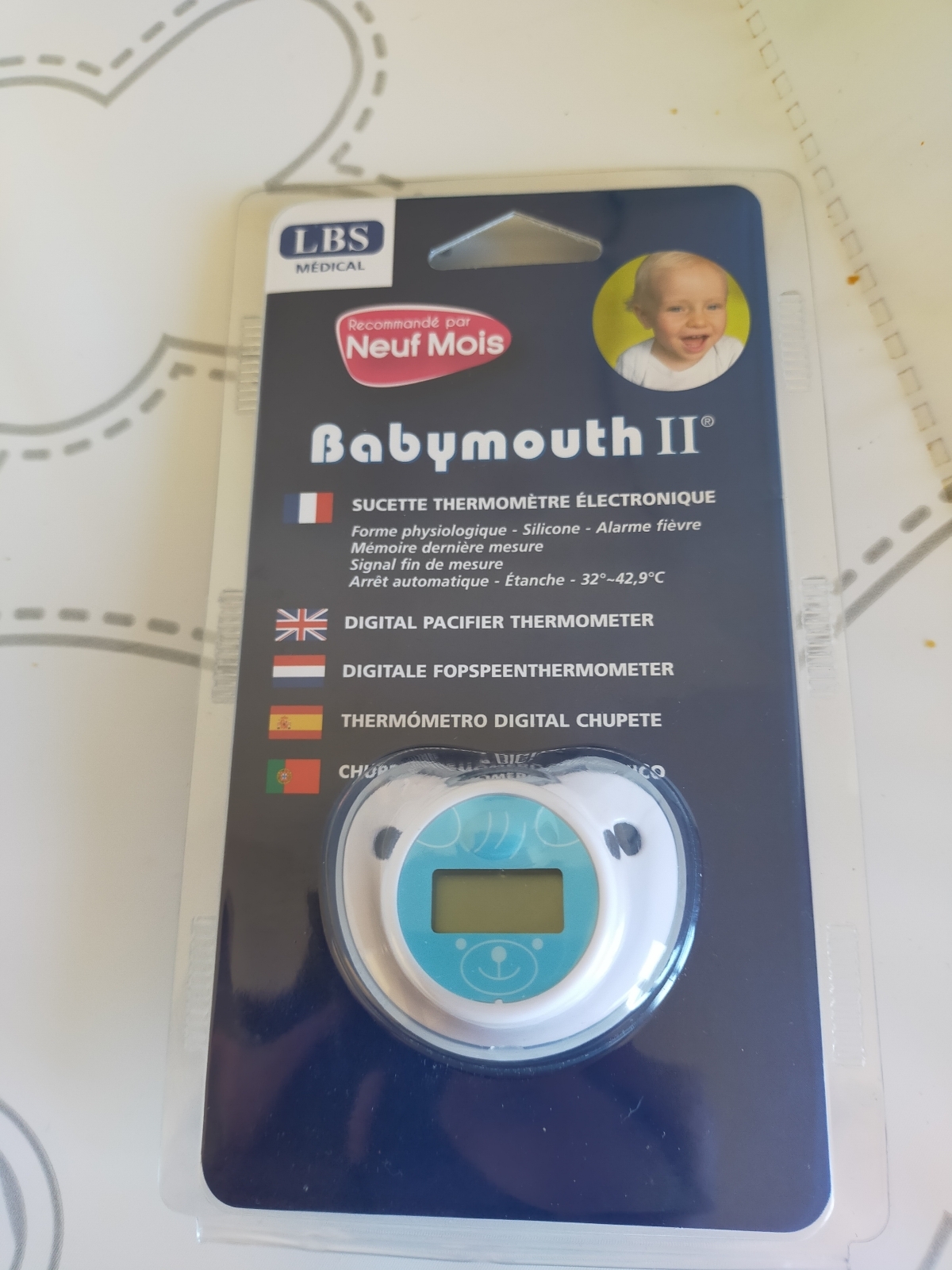 Tétine thermomètre neuve