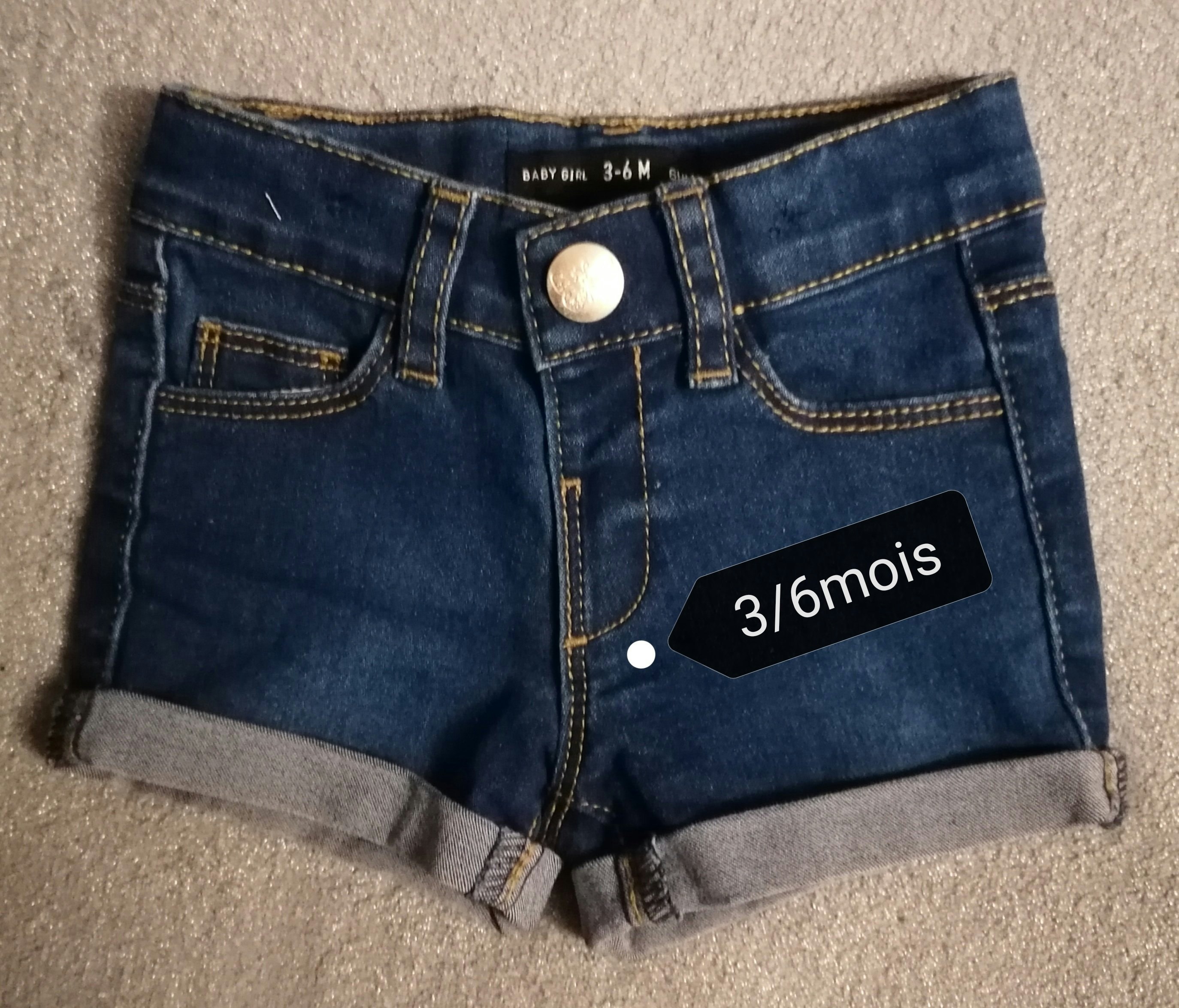 Short jeans bébé filles