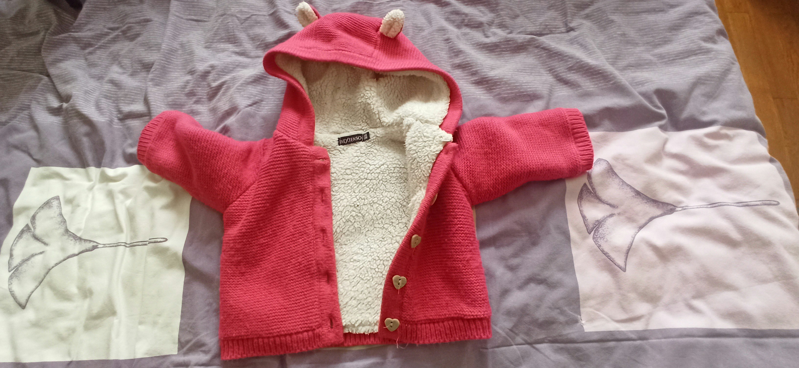Gilet fourré in extenso rose t 6 mois