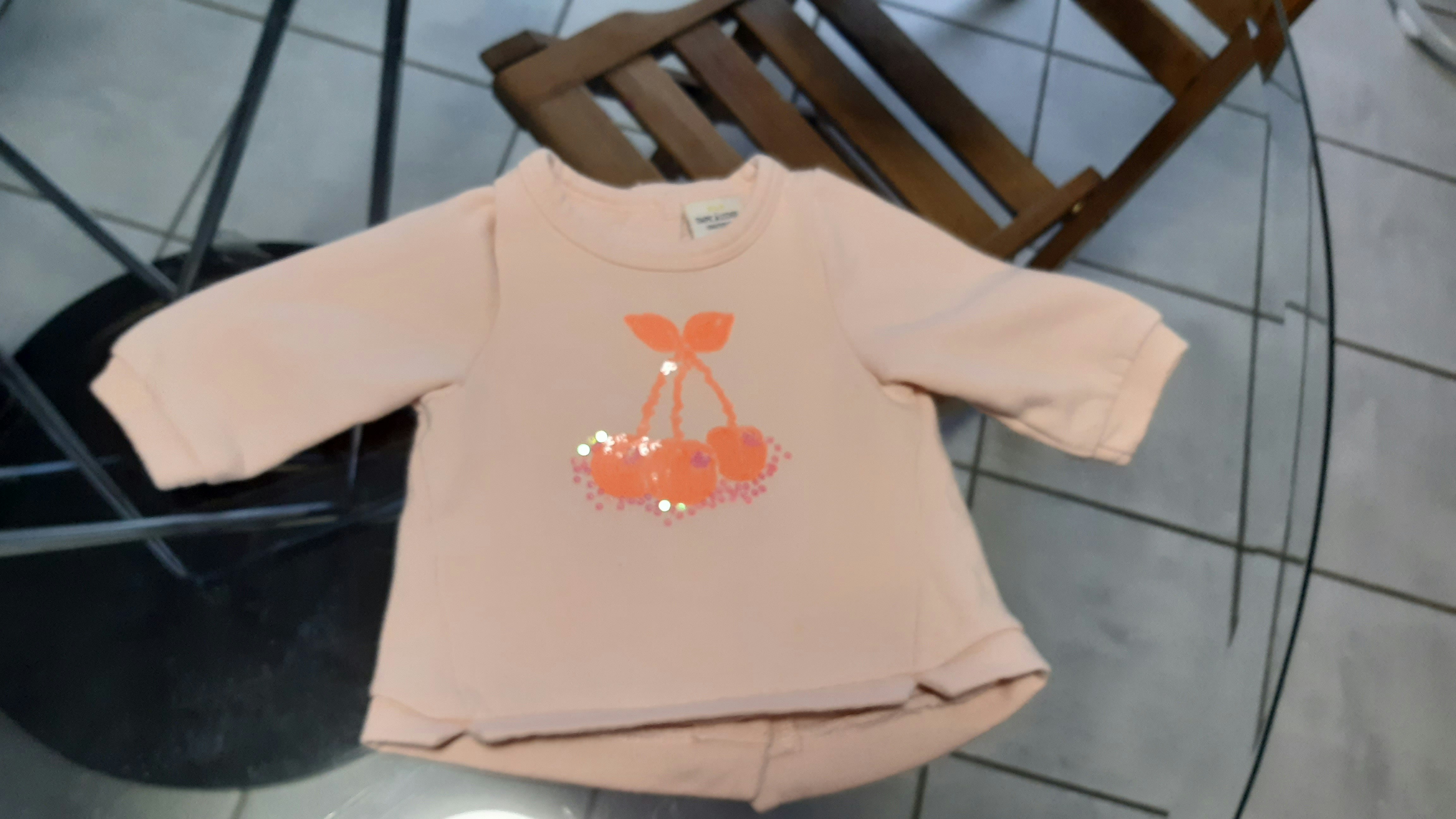 Pull fille et 1 tee-shirt Manche longue