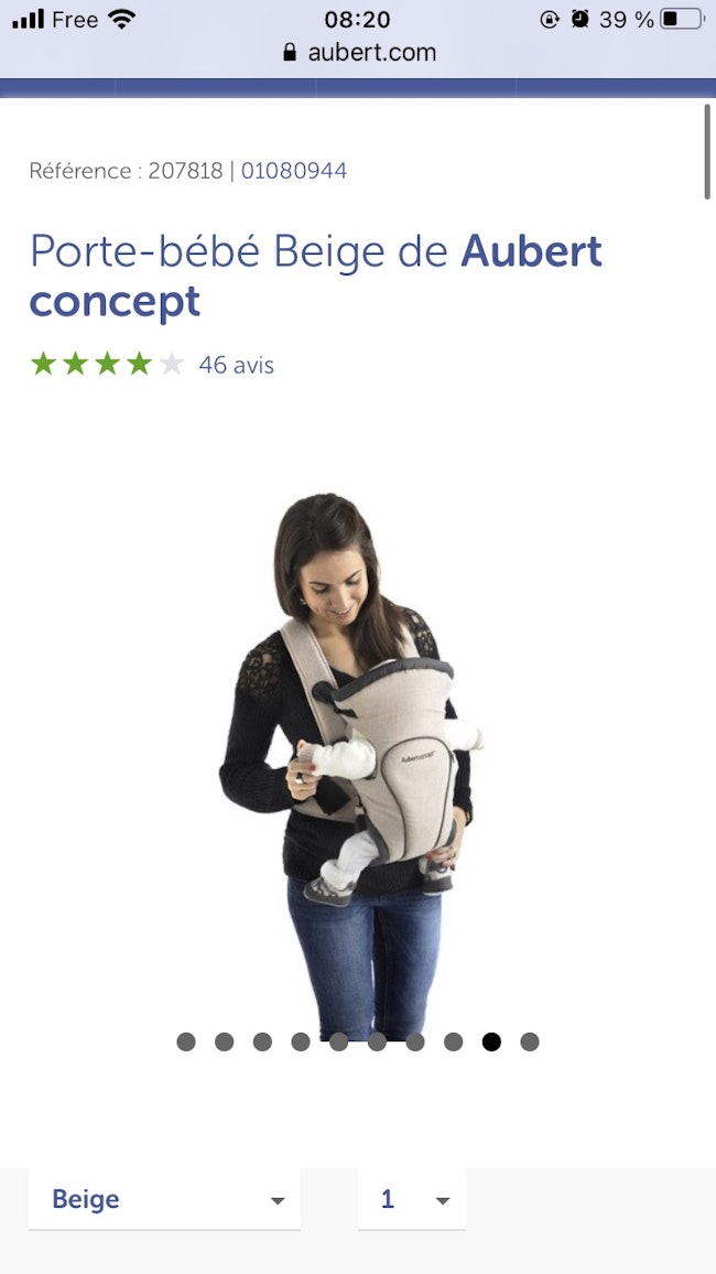 Porte Bebe Aubert Concept Beebs Achat Vente Bebe Enfant