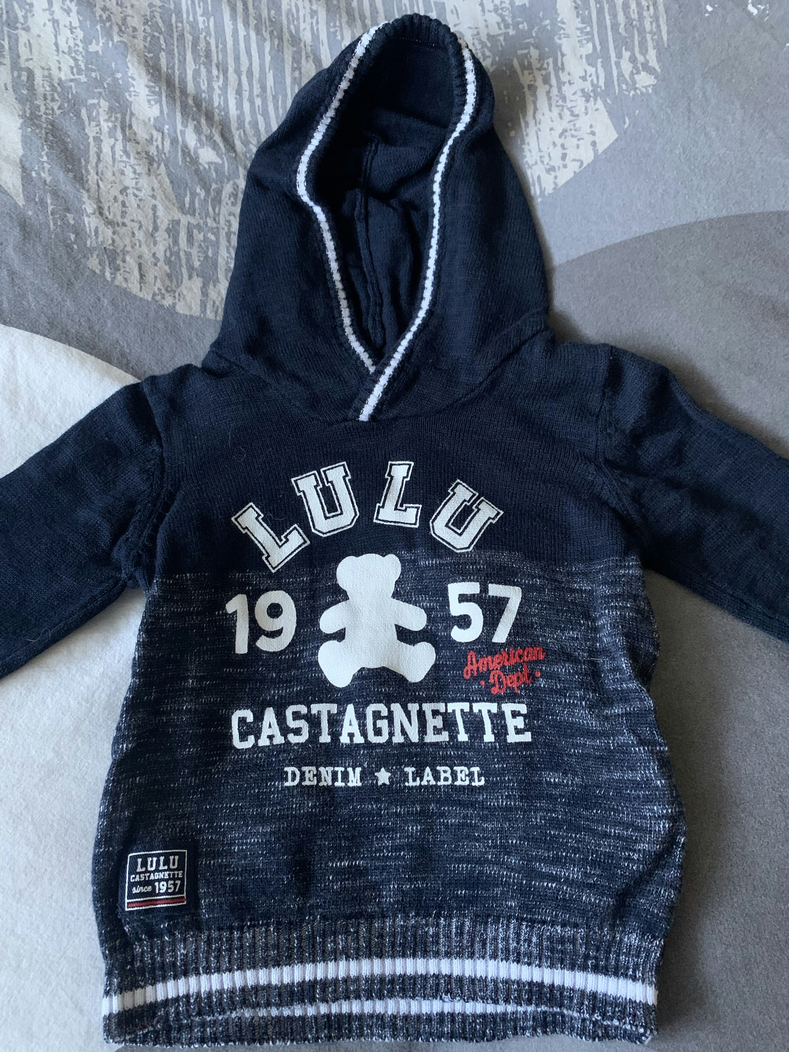 Pull à capuche Lulu Castagnette 6 mois neuf