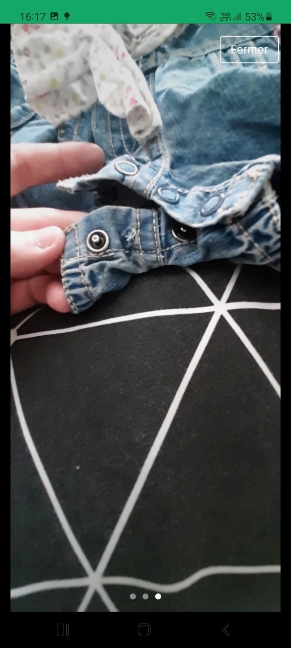 Combi short en jeans - photo numéro 2