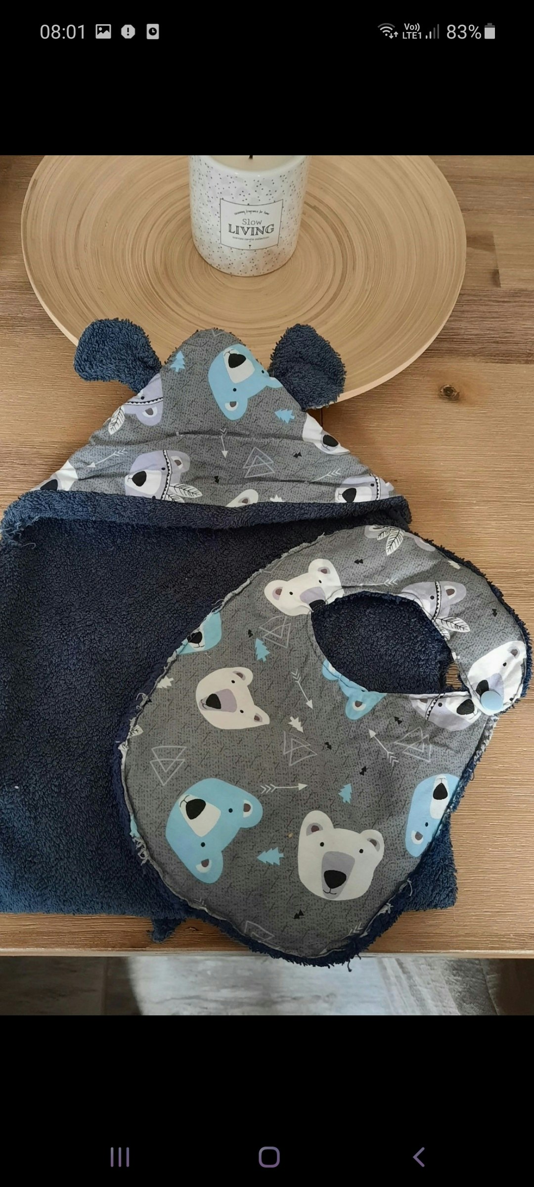 Cape de bain et bavoir