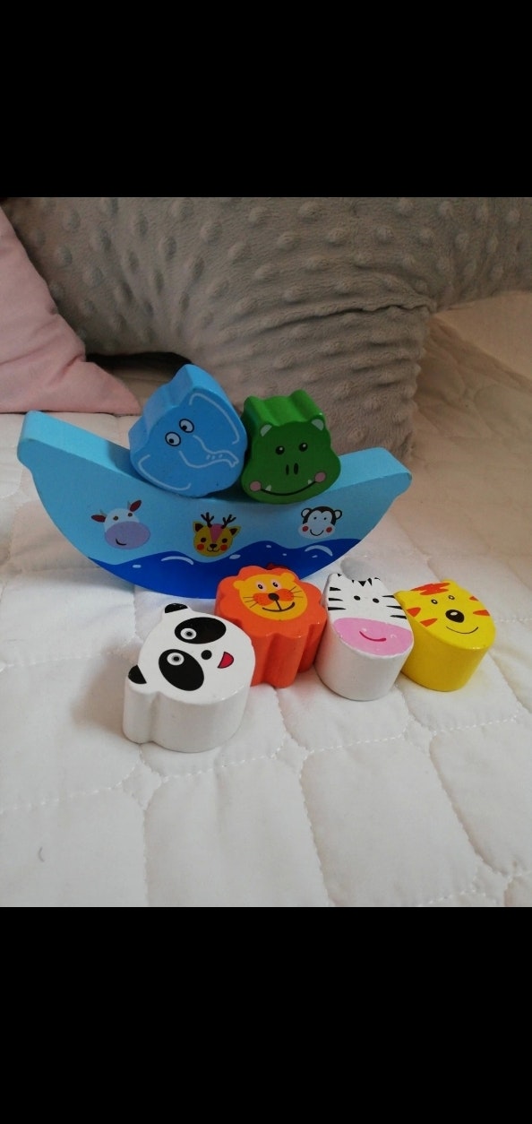 Jeu d équilibre en bois animaux