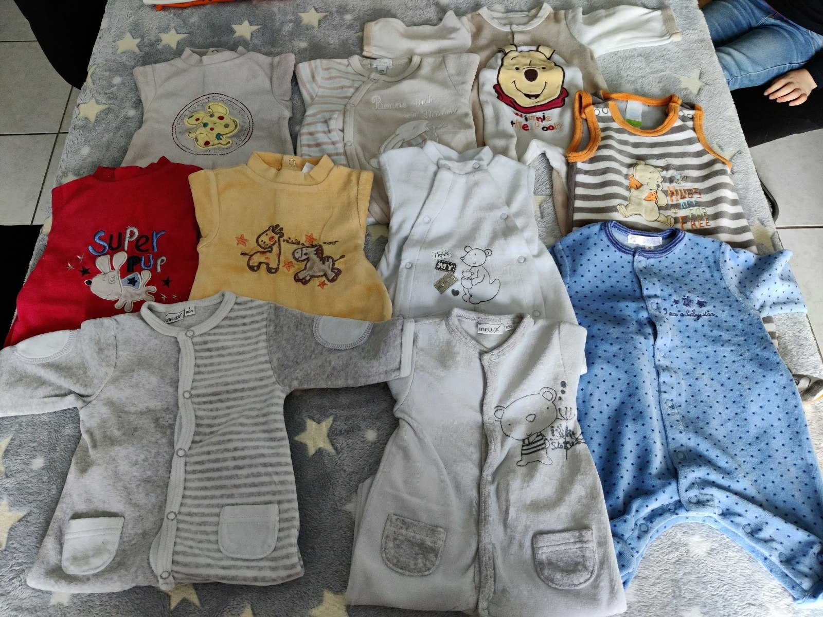 Lot de 10 pyjamas 1 mois garçon