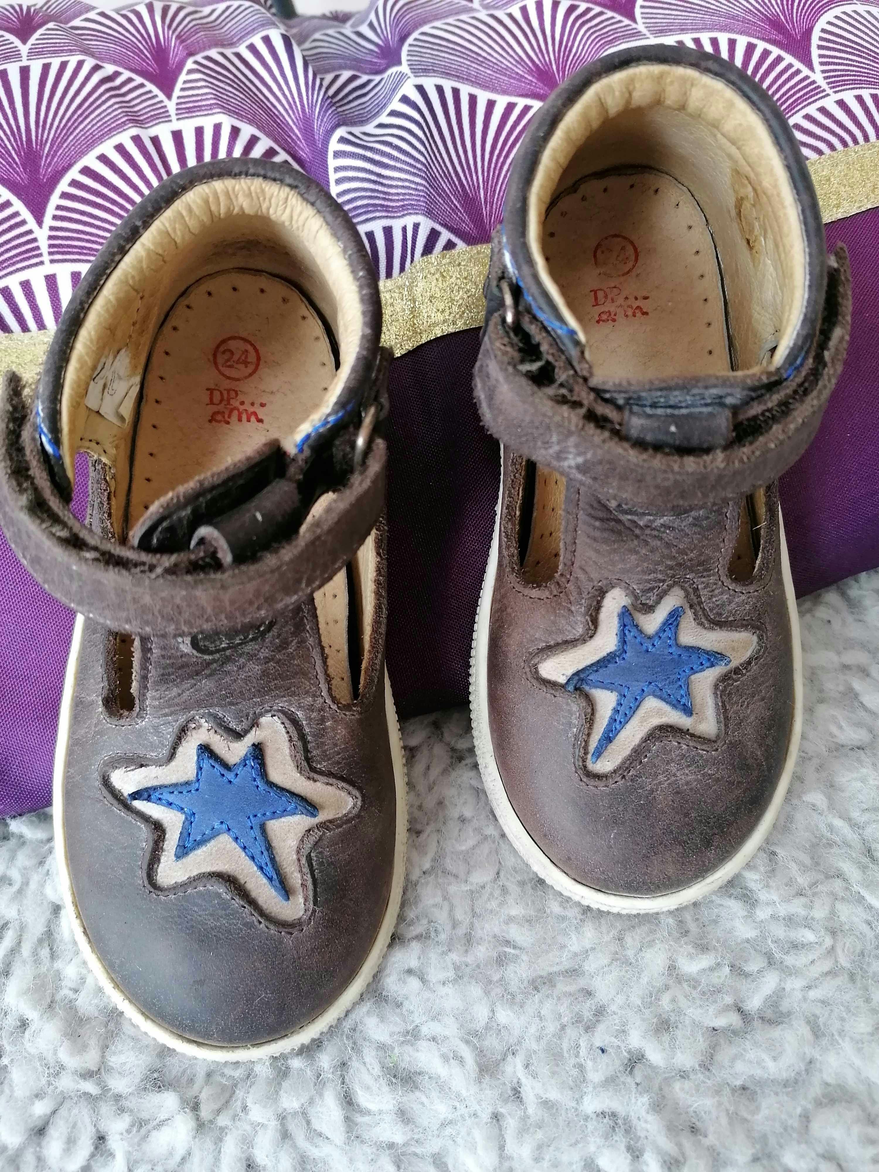 Chaussures salomées en cuir marron DPAM t24