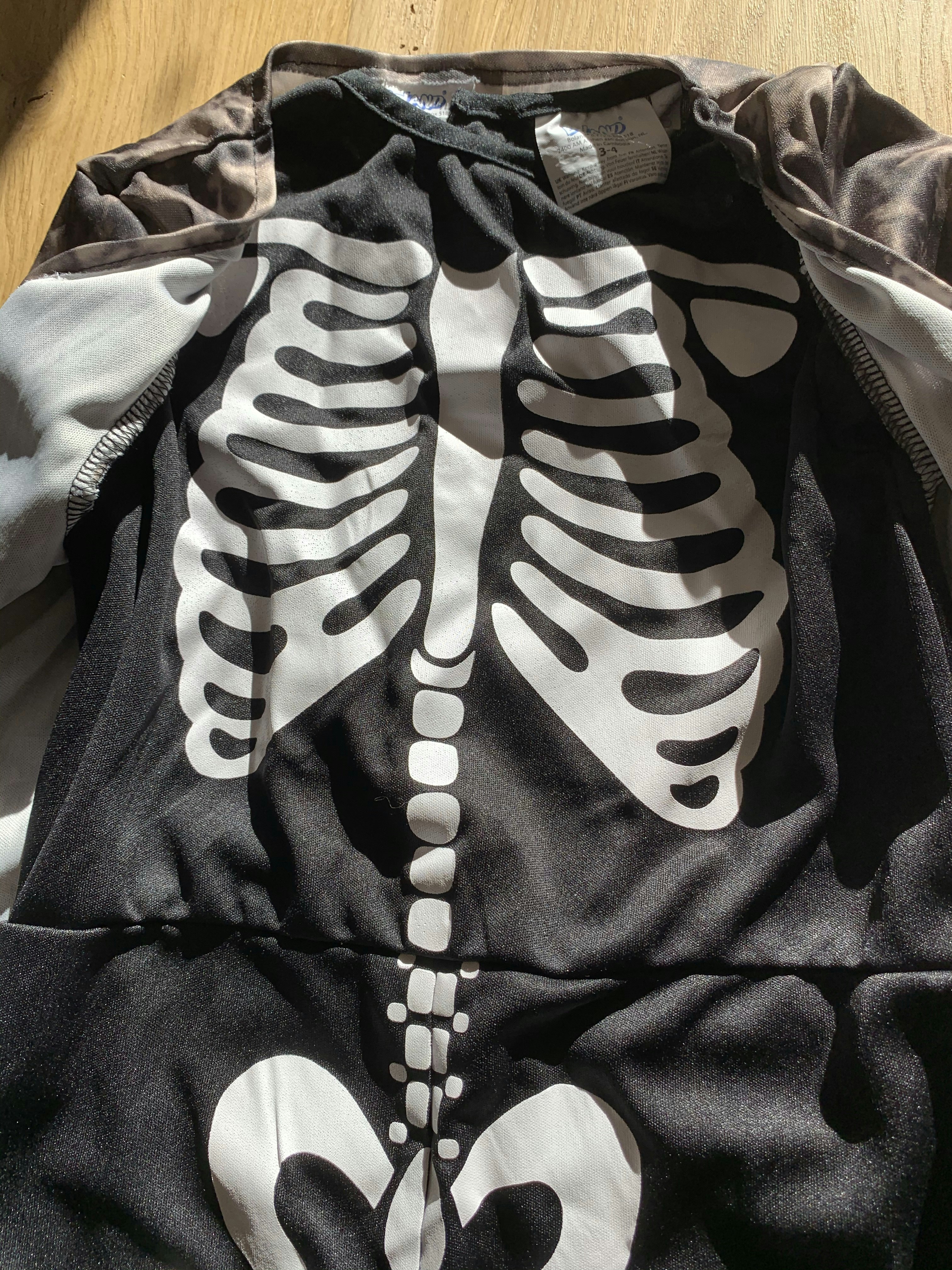 Déguisement Halloween squelette 3/4 ans - photo numéro 3
