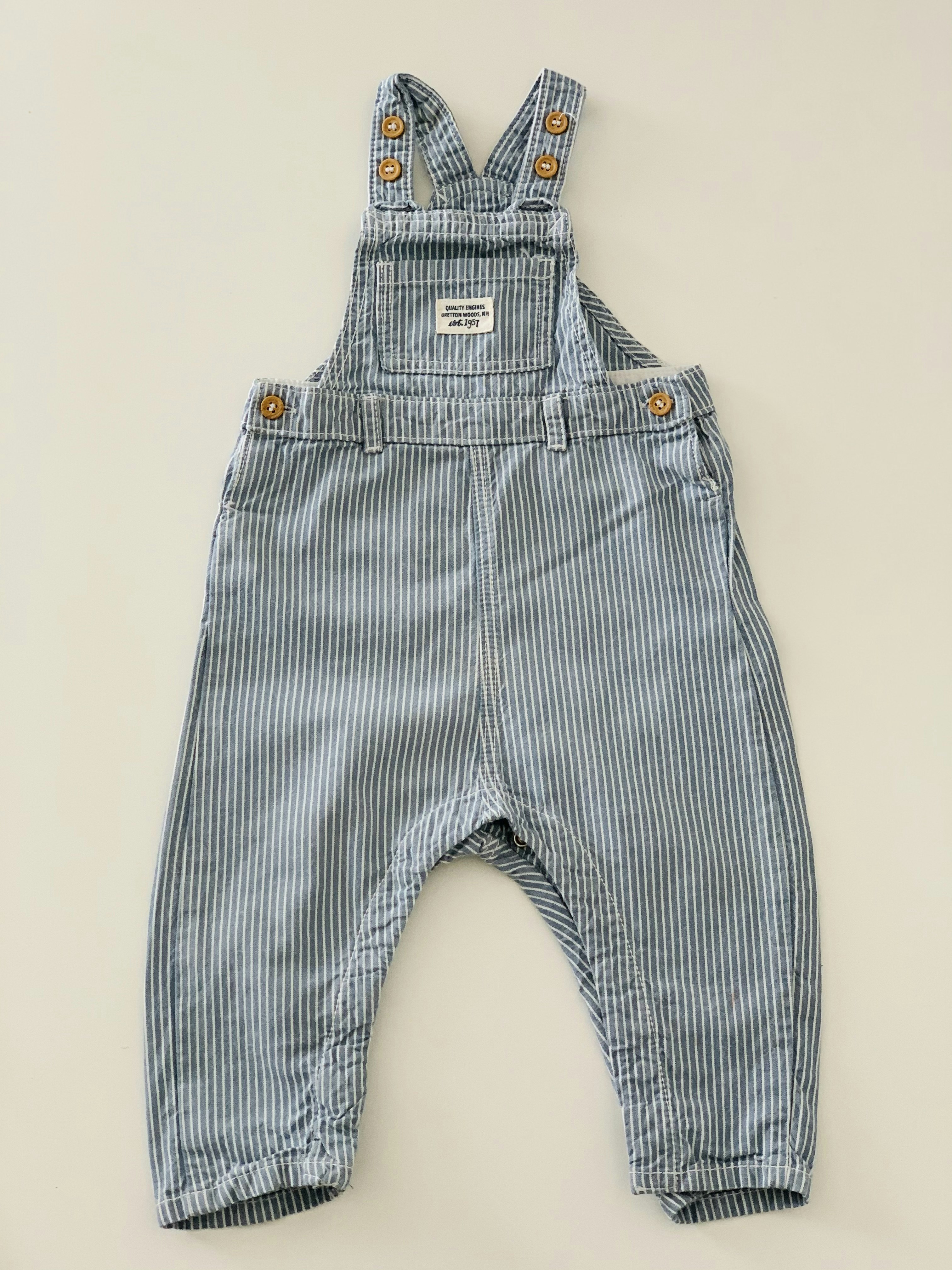 Salopette bleu à rayures
