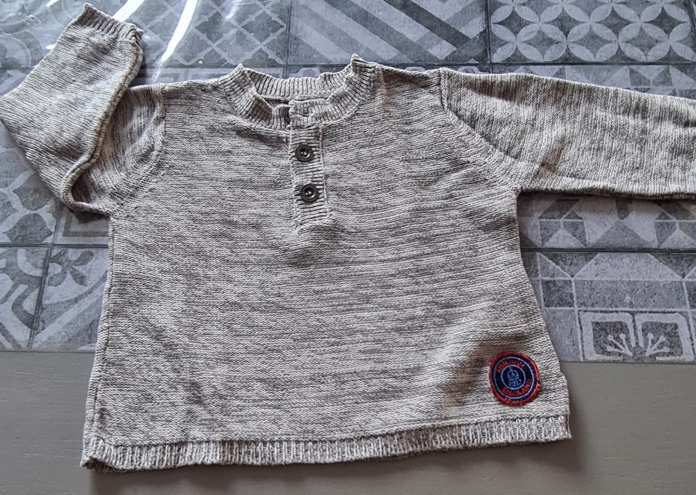 Pull gris chiné