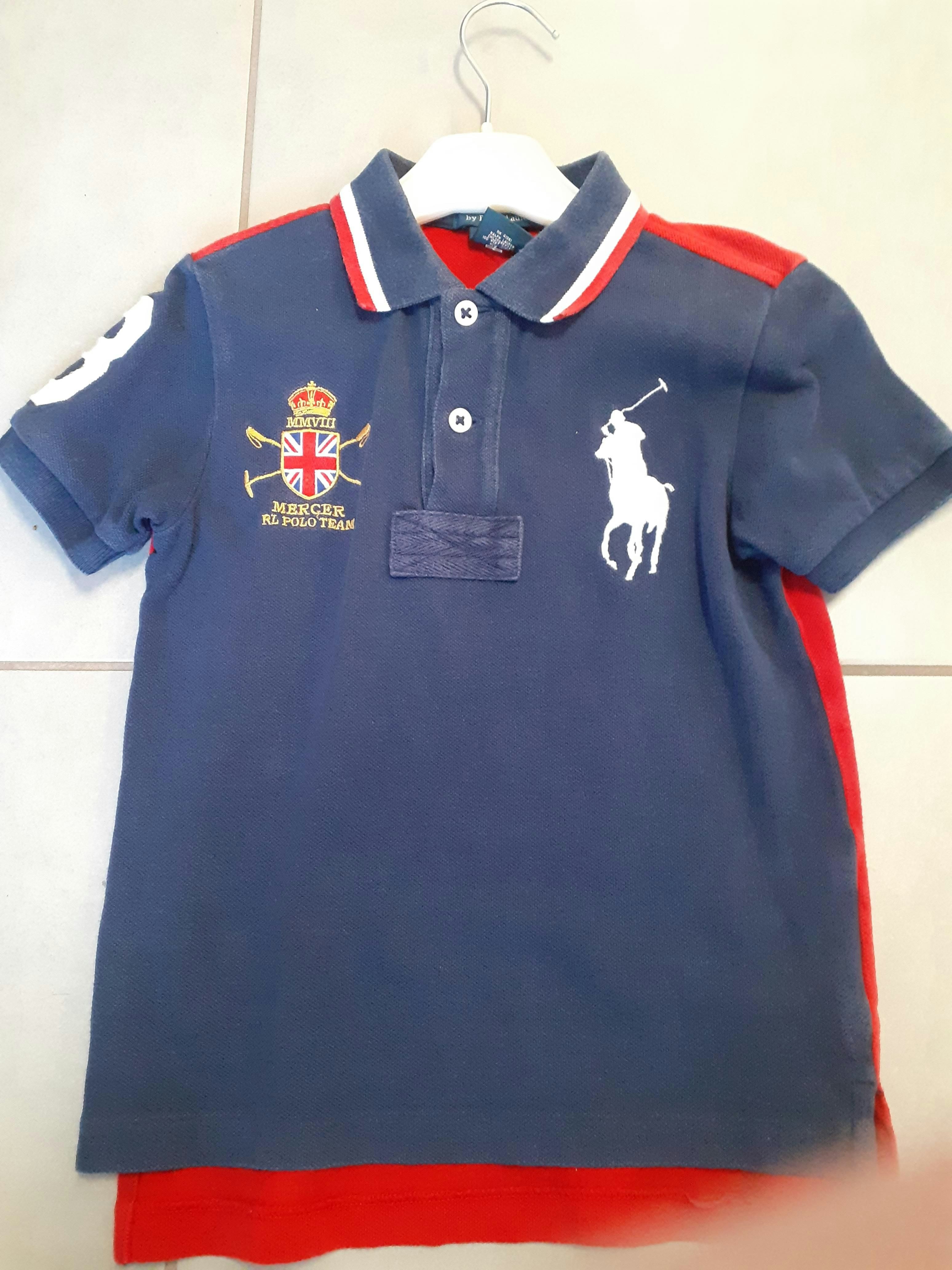 Polo Ralph Lauren bleu et rouge (5ans)
