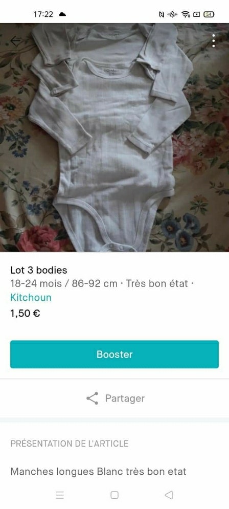 Lot 7 bodies manches longues - photo numéro 2