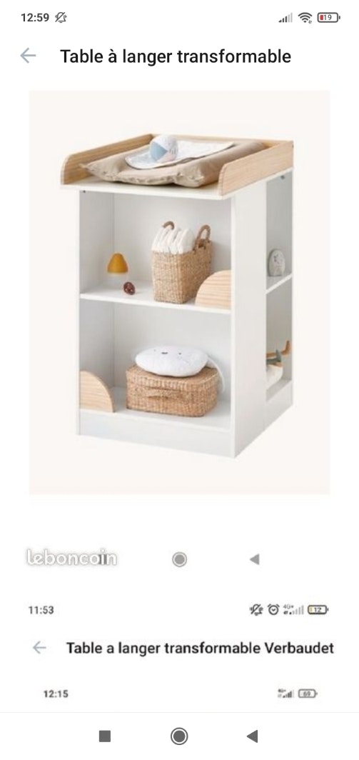 Meuble a langer transformable Verbaudet