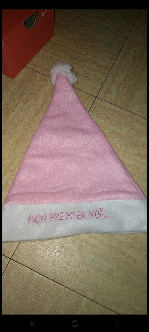 Bonnet de Noël bébé fille