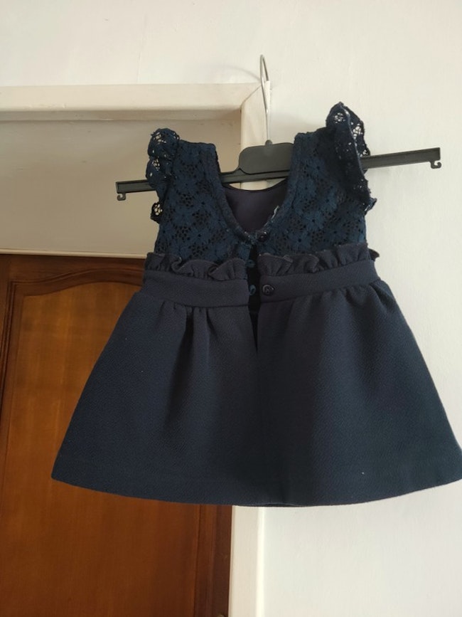 Robe Manches Courtes Dentelle 3 Mois Bleu Kiabi Beebs Achat Vente Bebe Enfant