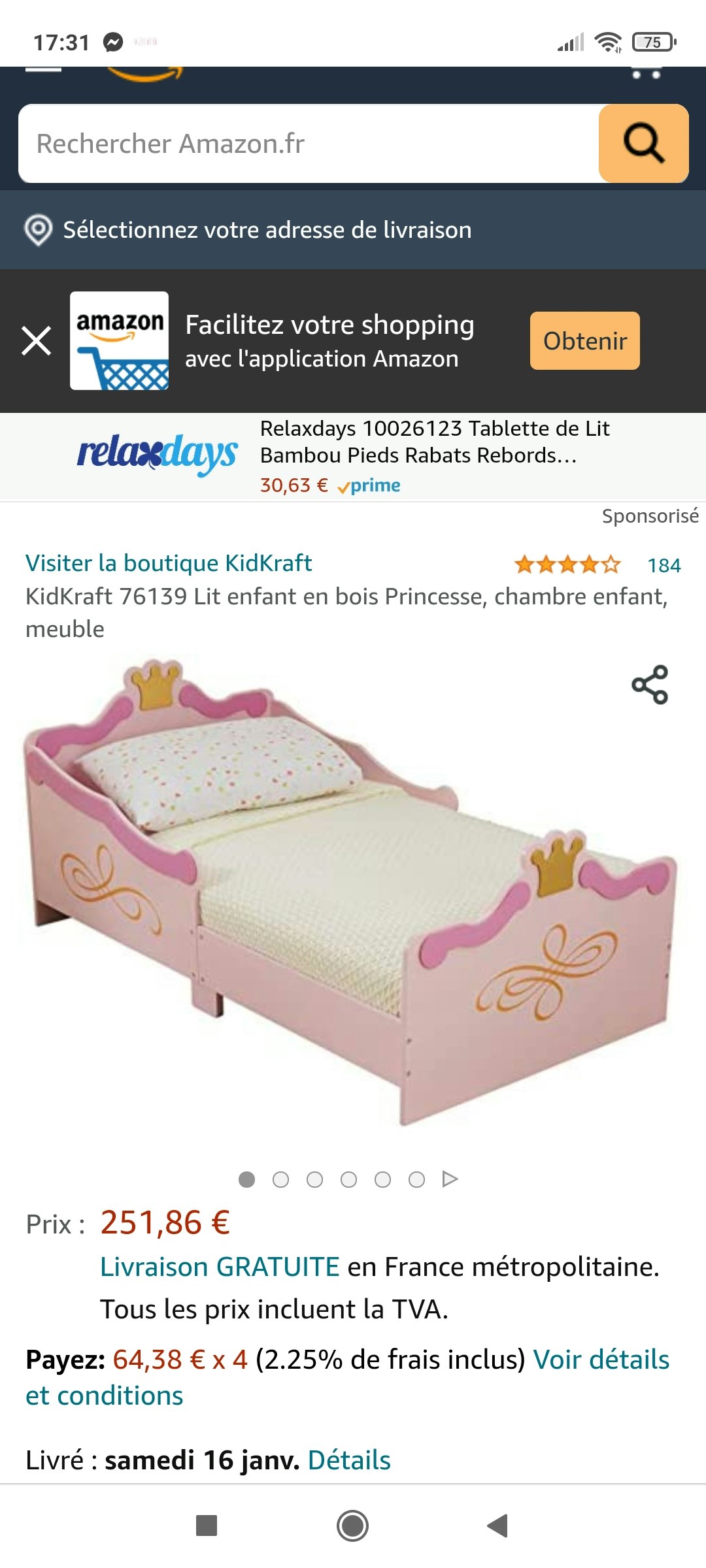 Lit bébé princesse