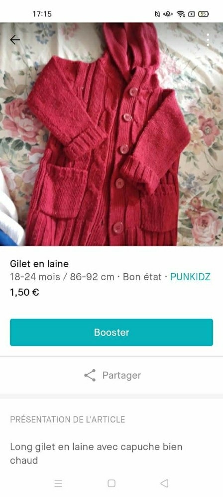 Lot 2 gilets en laine