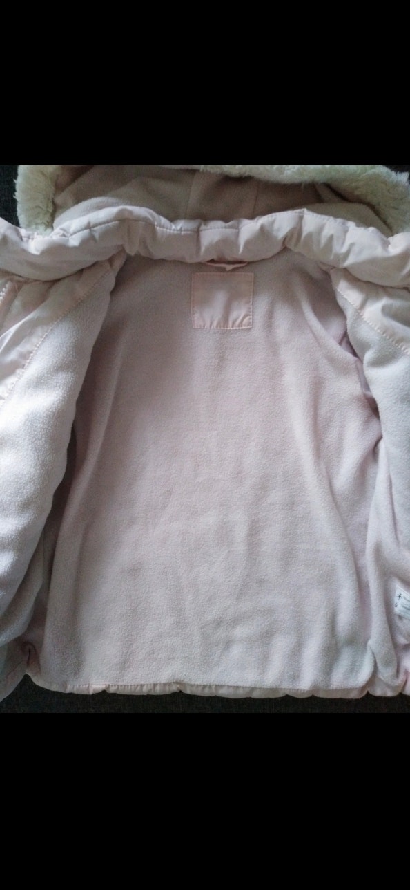 Manteau doublé chaud rose pâle. - photo numéro 3
