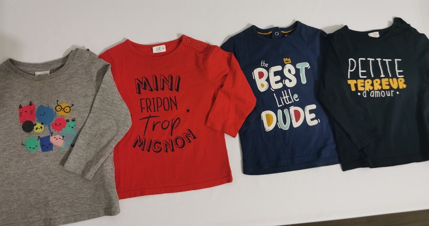 Lot tee shirt 18 mois