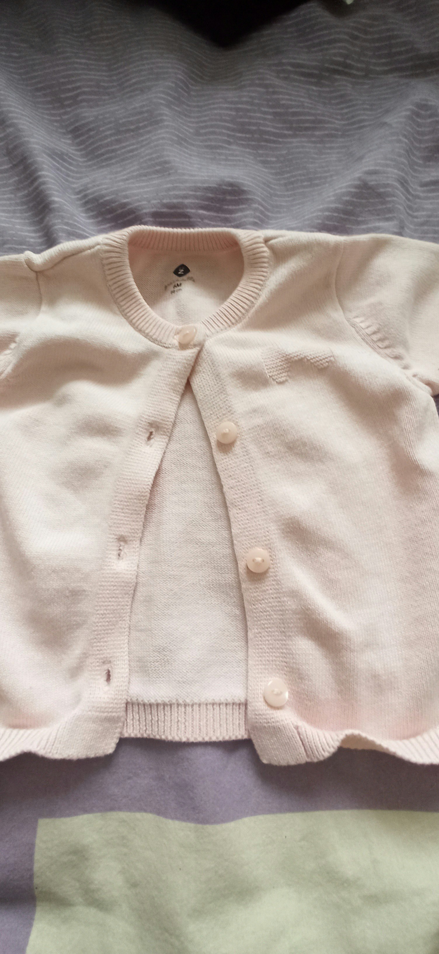 Gilet rose grain de blé t6 mois - photo numéro 3