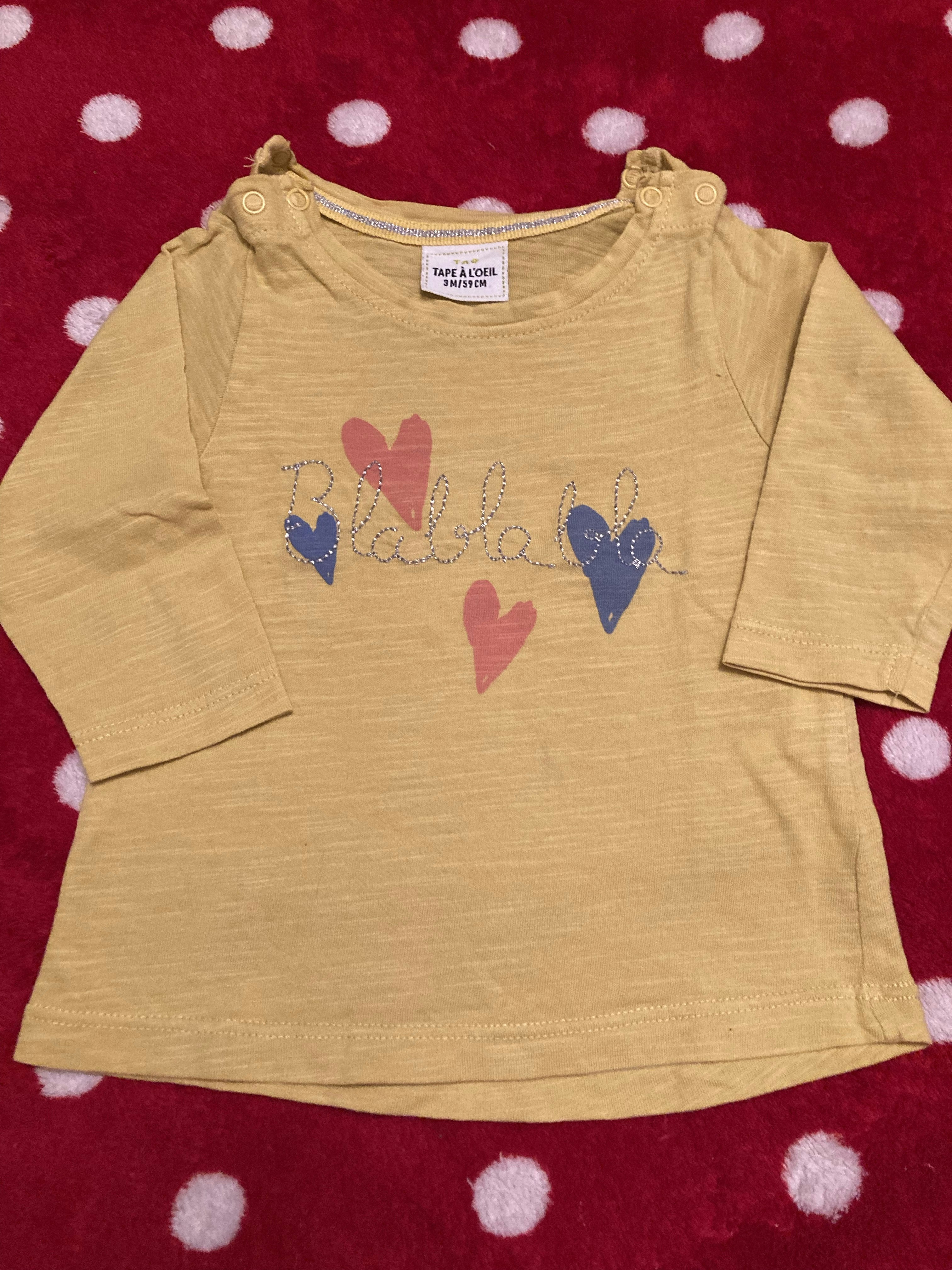 Lot tee-shirts manches longues 3 mois - photo numéro 2