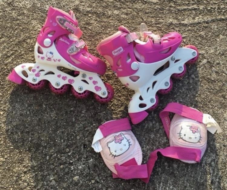 Roller fille rose hello kitty