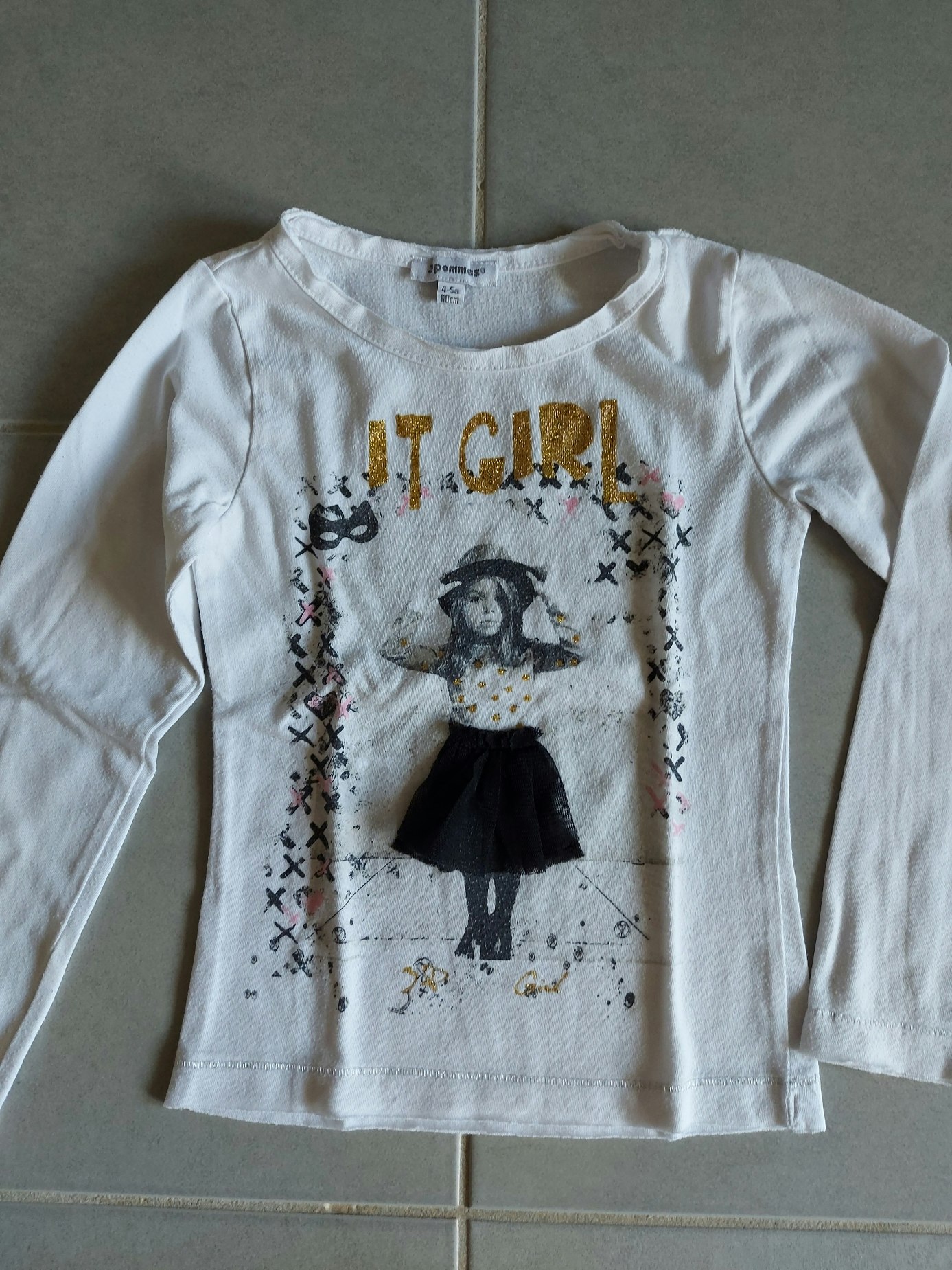 Tee-shirt ML 3 pommes 4/5 ans