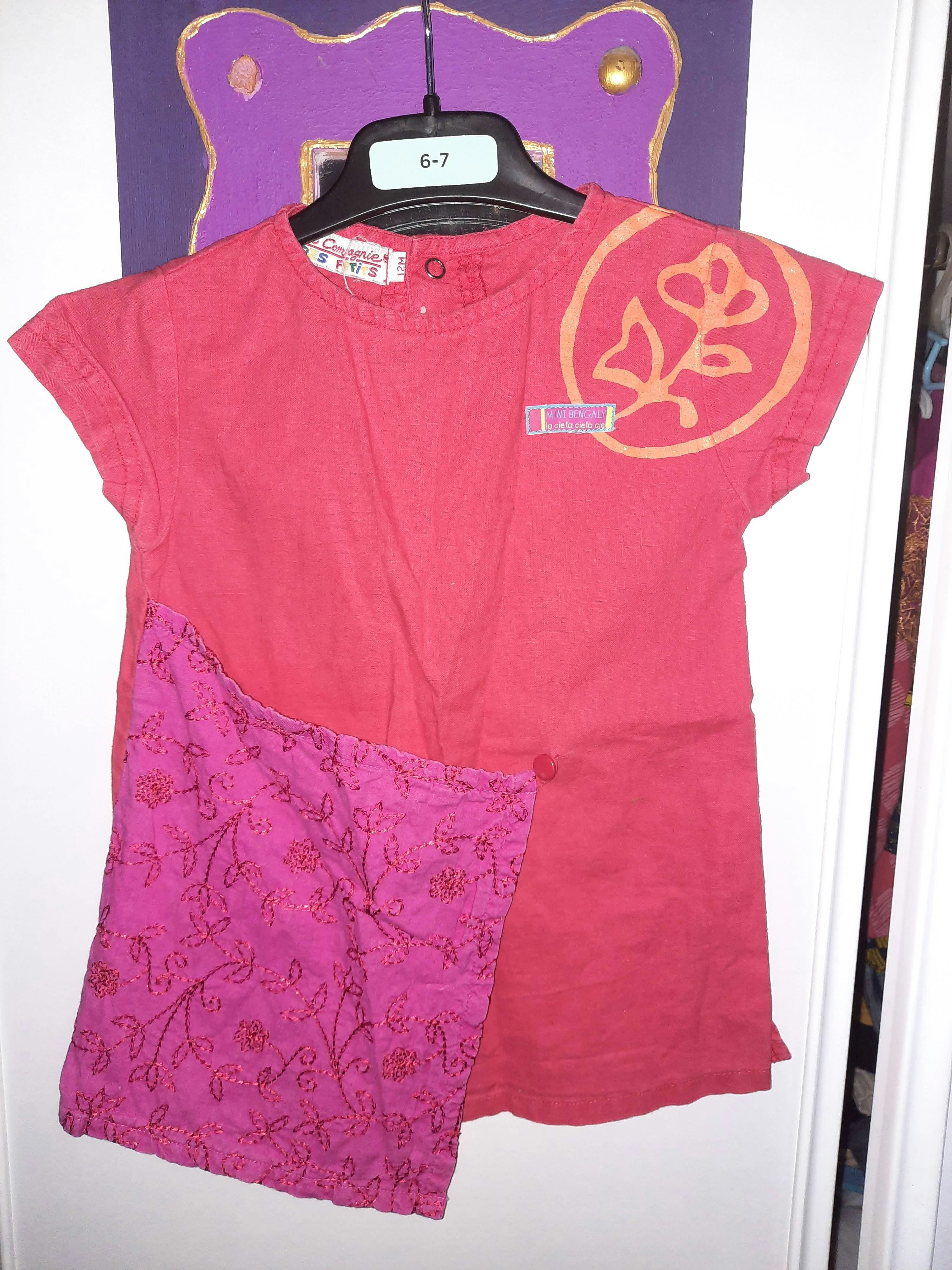 Robe esprit portefeuille rose