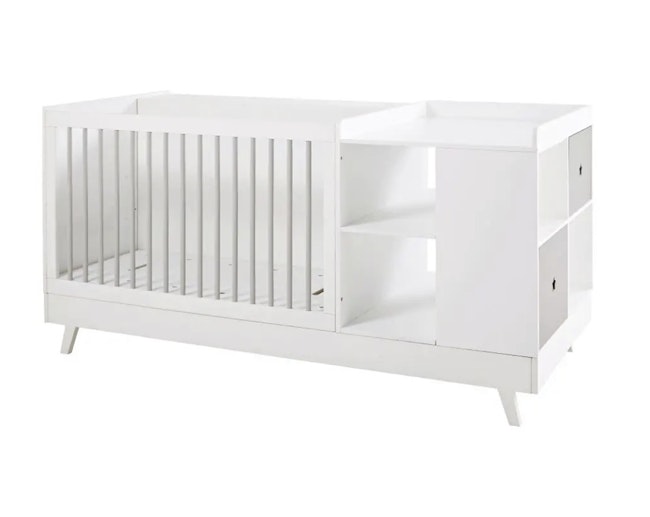 Lit Bebe Combine Maison Du Monde Evolutif Gris Blanc Beebs Achat Vente Bebe Enfant