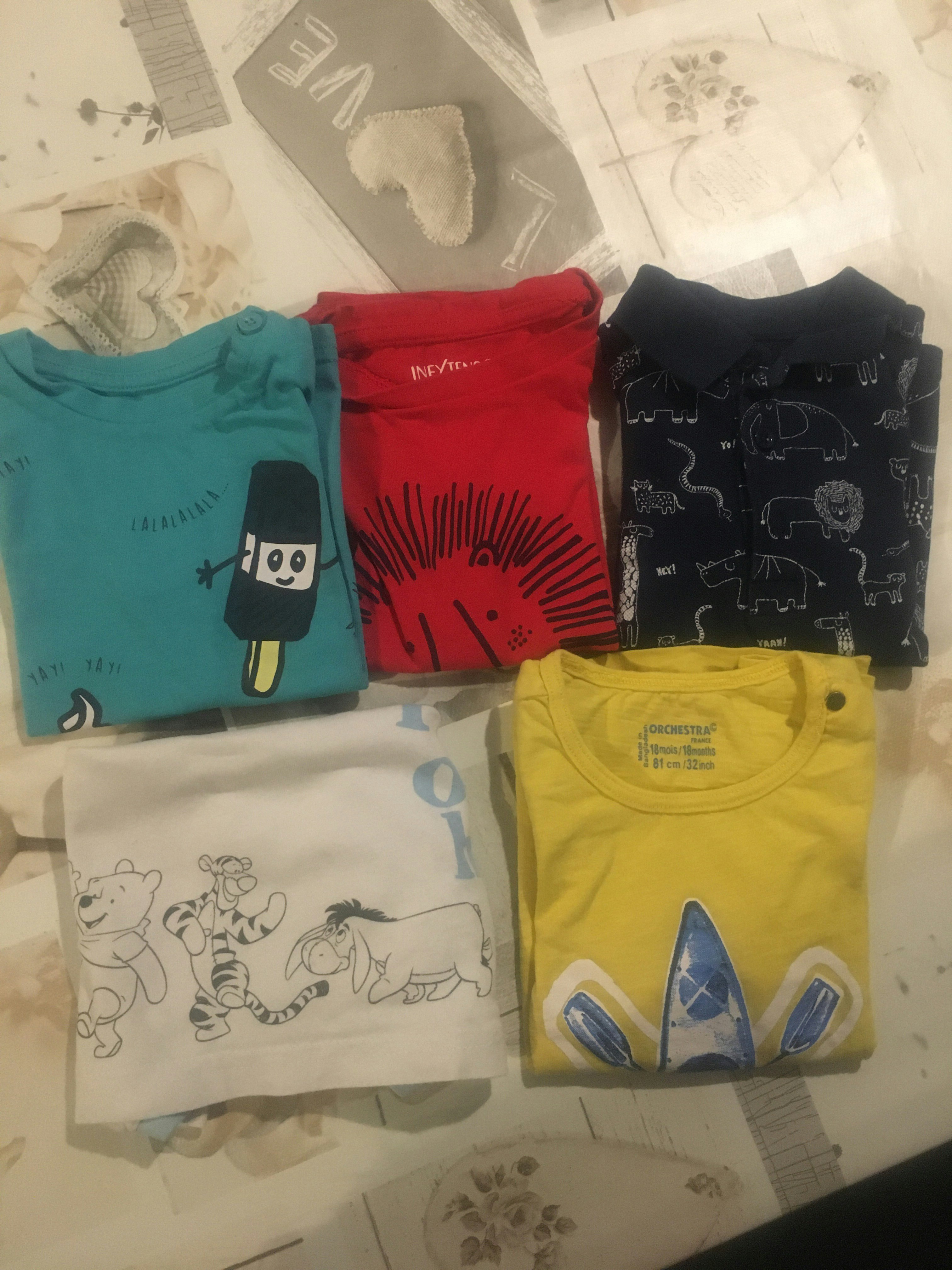 Lot de 5 tee-shirts manches courtes
