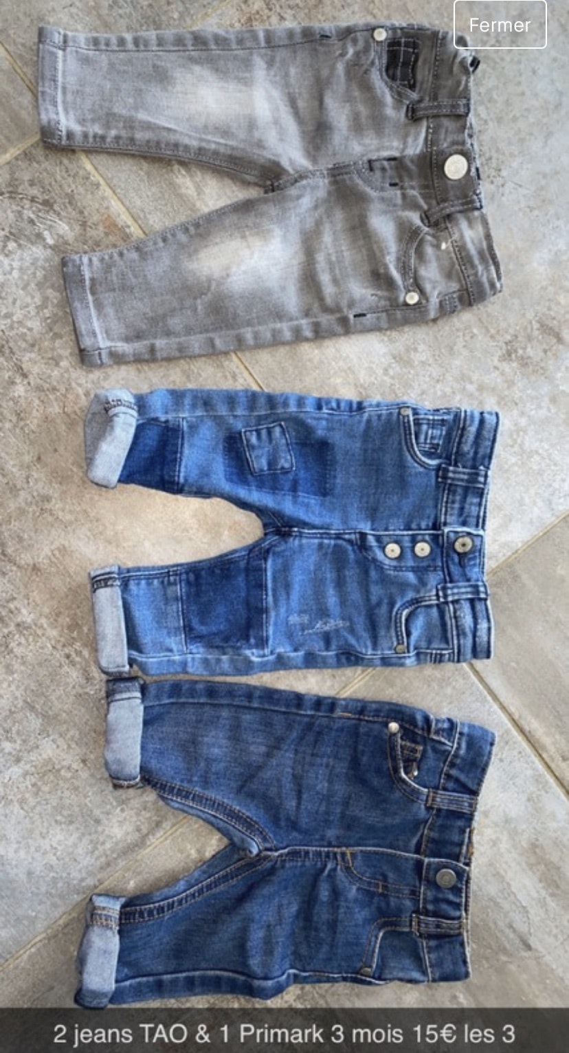 Lot 3 jeans