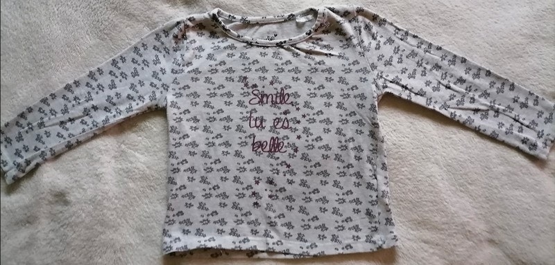 T shirt fille 4 ans fleurs