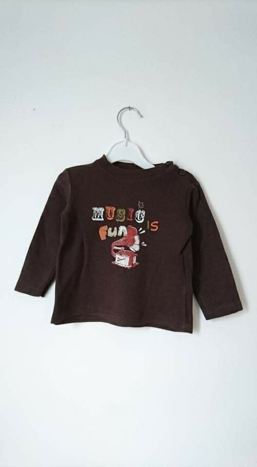 Haut manches longues marron 12 mois
