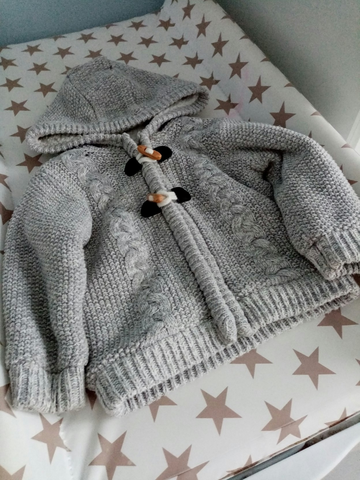 Manteau lainage doublure fourrure 12 mois