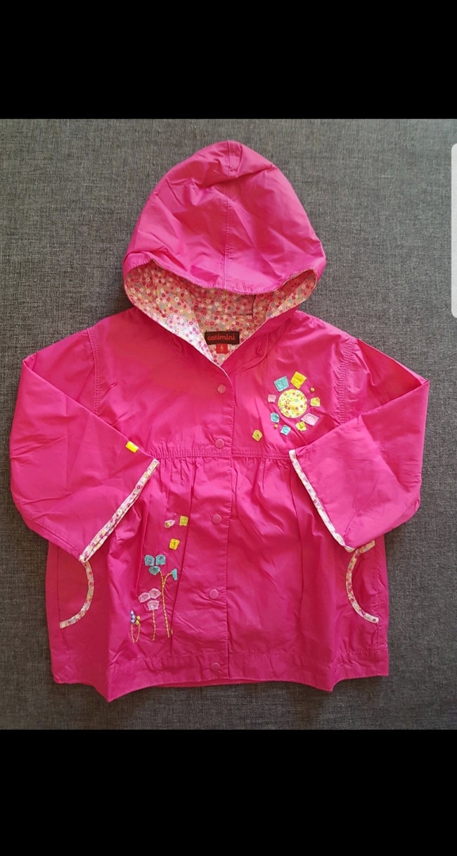 Blouson Coupe Vent Impermeable A Capuche Bebe Fille 6 Mois Beebs Achat Vente Bebe Enfant