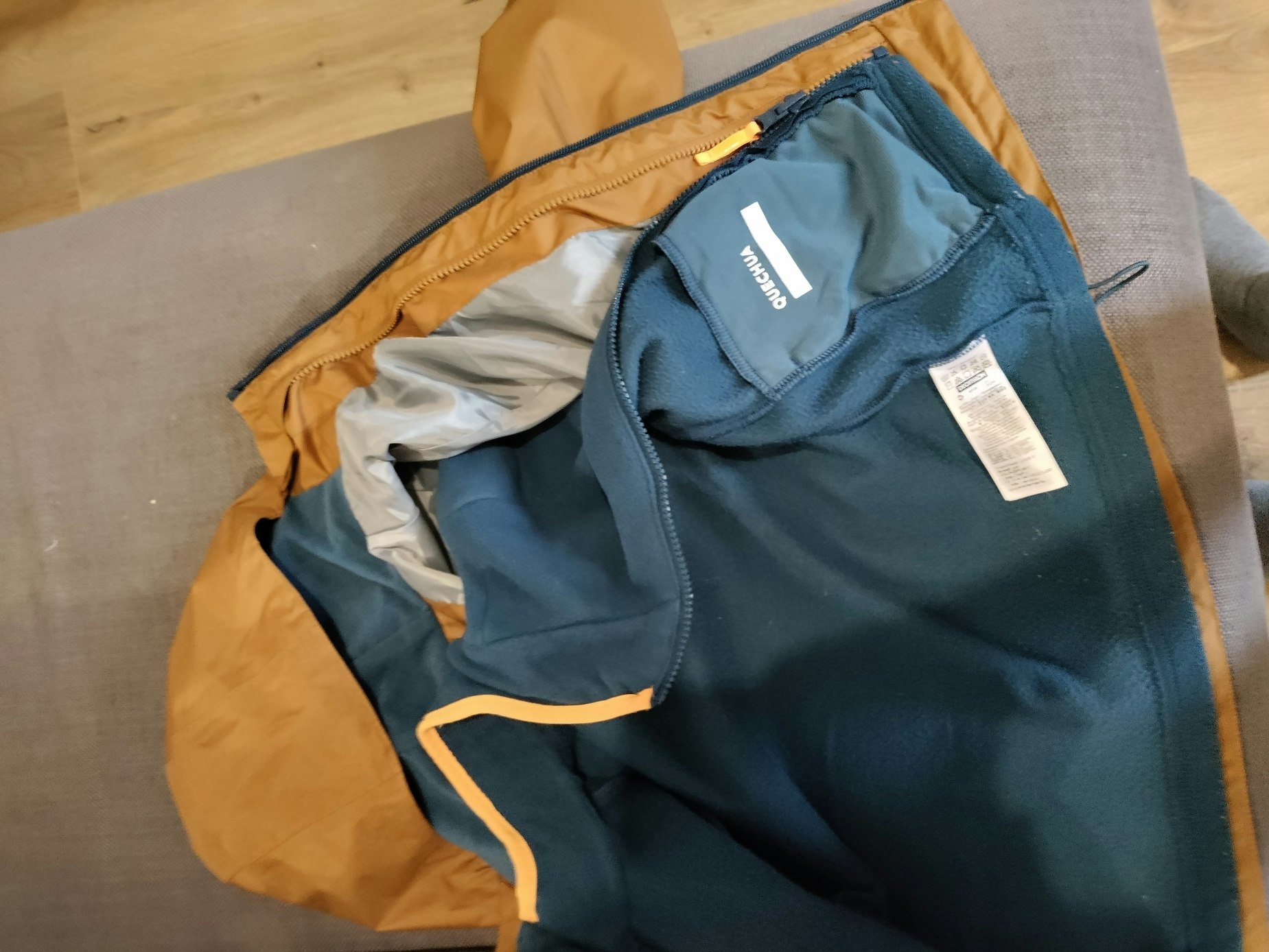Manteau 3 en1 queshua imperméable coupe vent Polaire - photo numéro 2