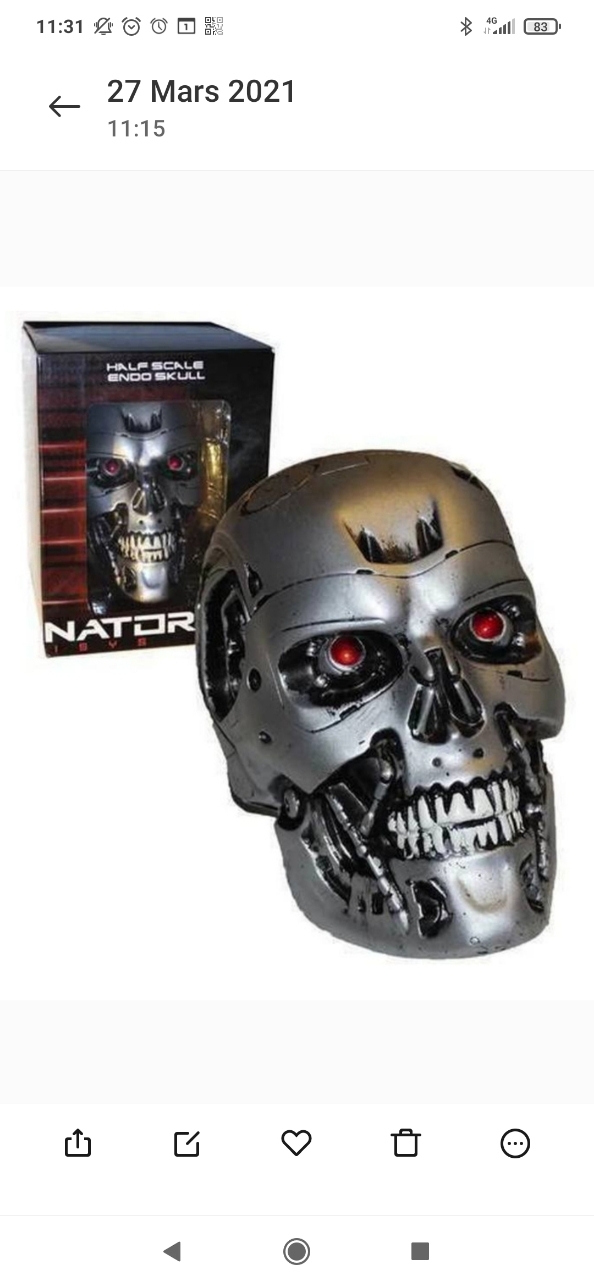 figurine neuve Terminator crâne genesys
