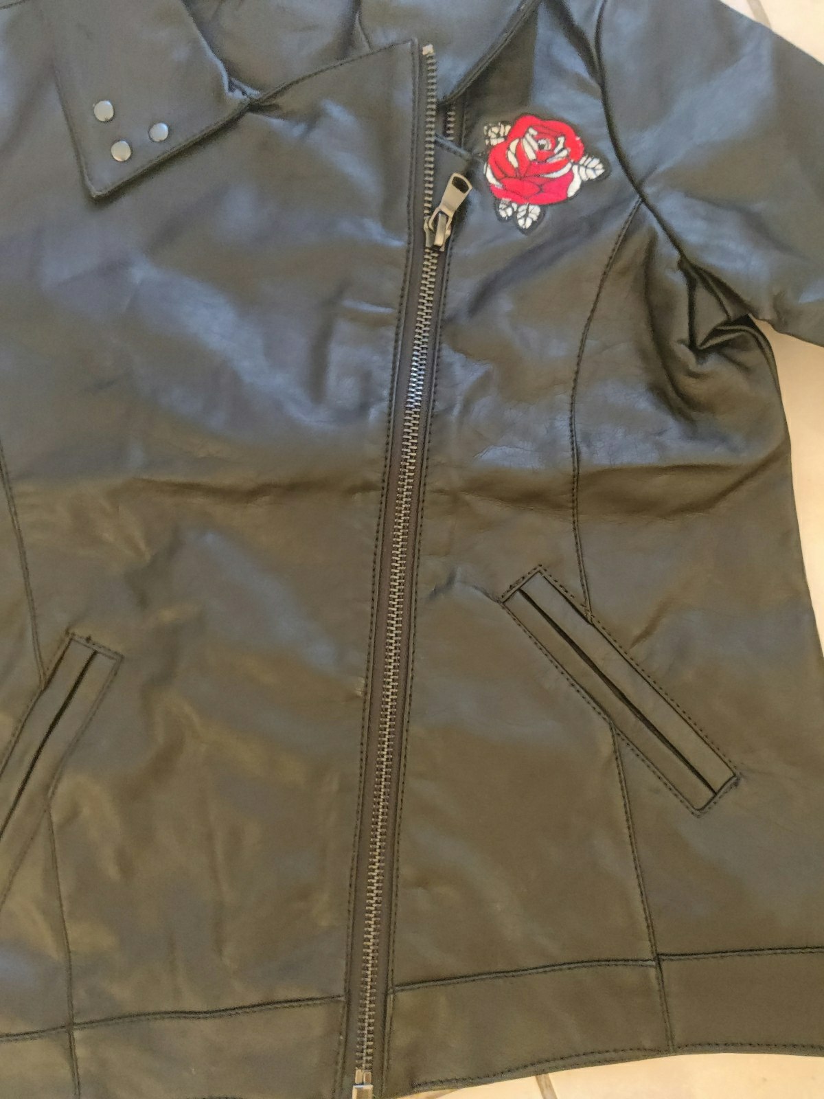 Veste imitation cuir eldys taille 8 ans neuf - photo numéro 4