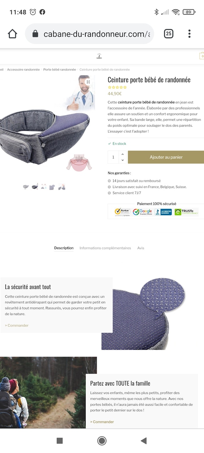Ceinture Porte Bebe Neuve Jamais Servie Beebs Achat Vente Bebe