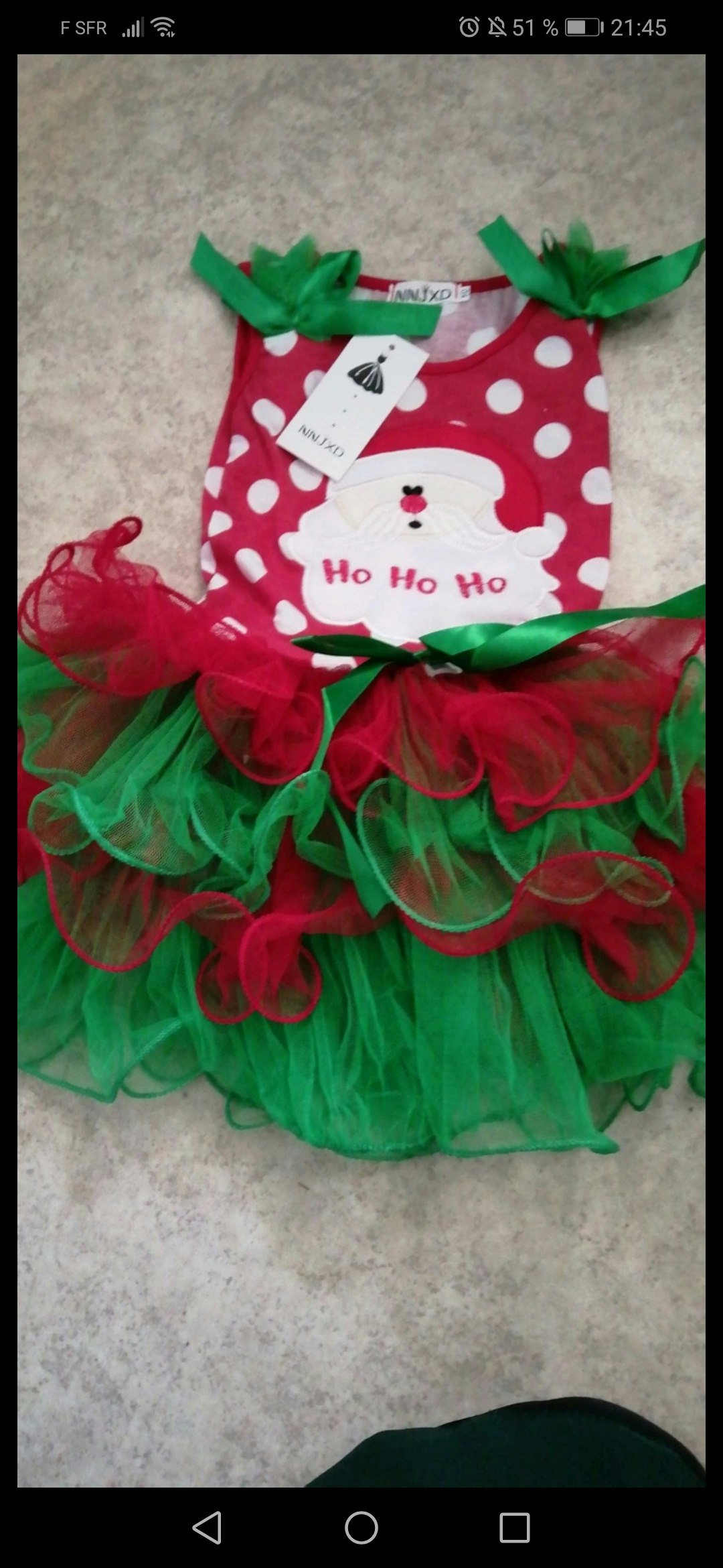 Robe de Noël en 12 mois 80 cm