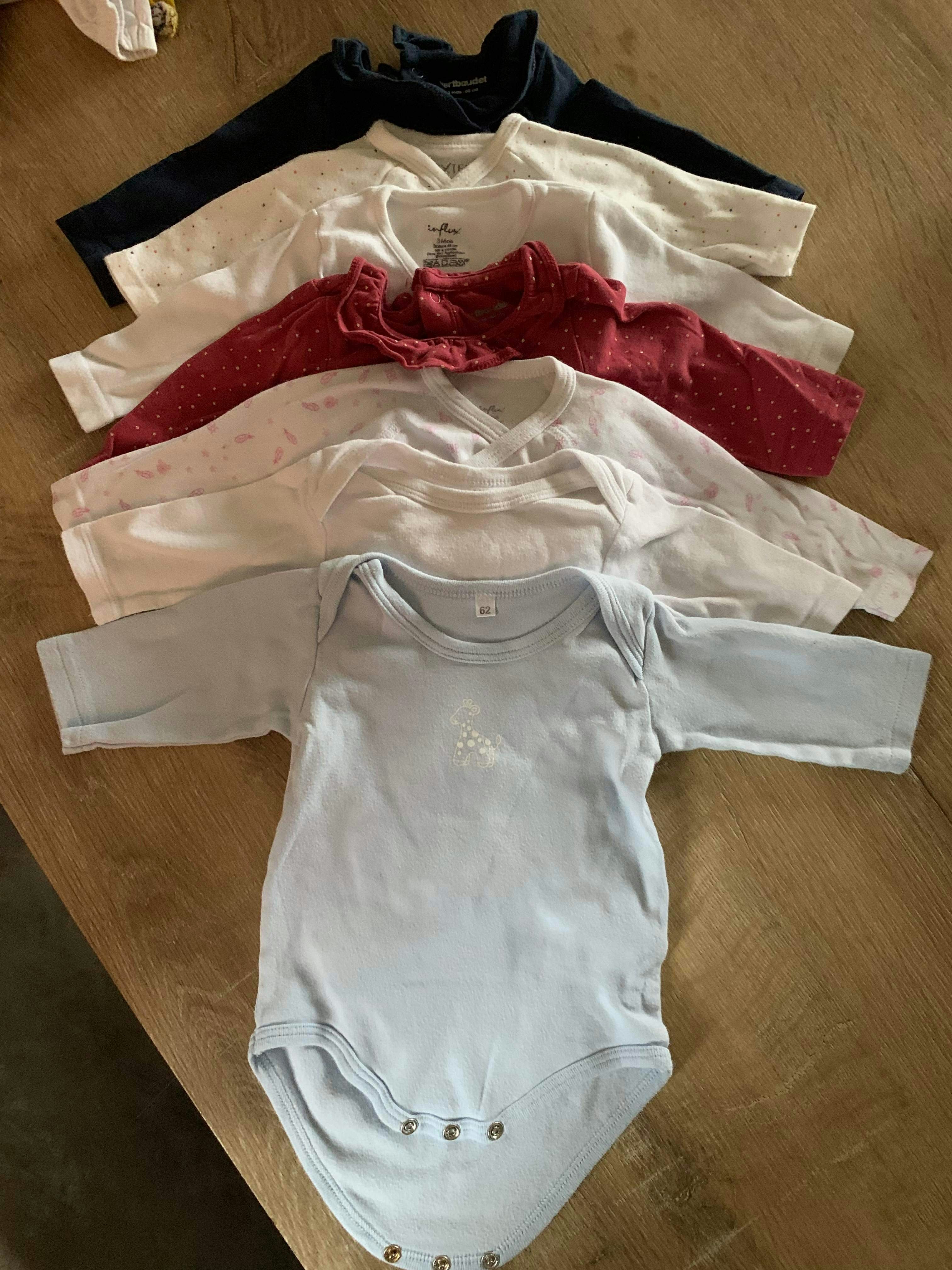 7 bodys manche longues 3 mois