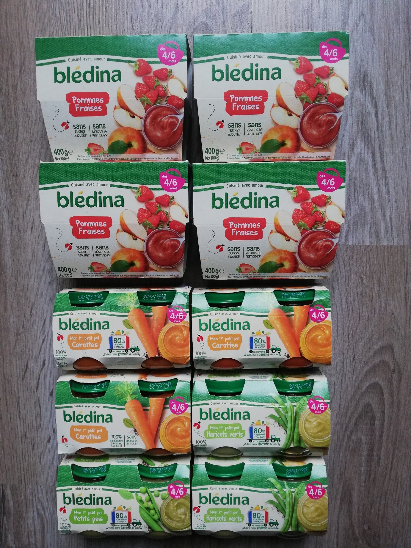 Repas bébé 4/ 6 mois