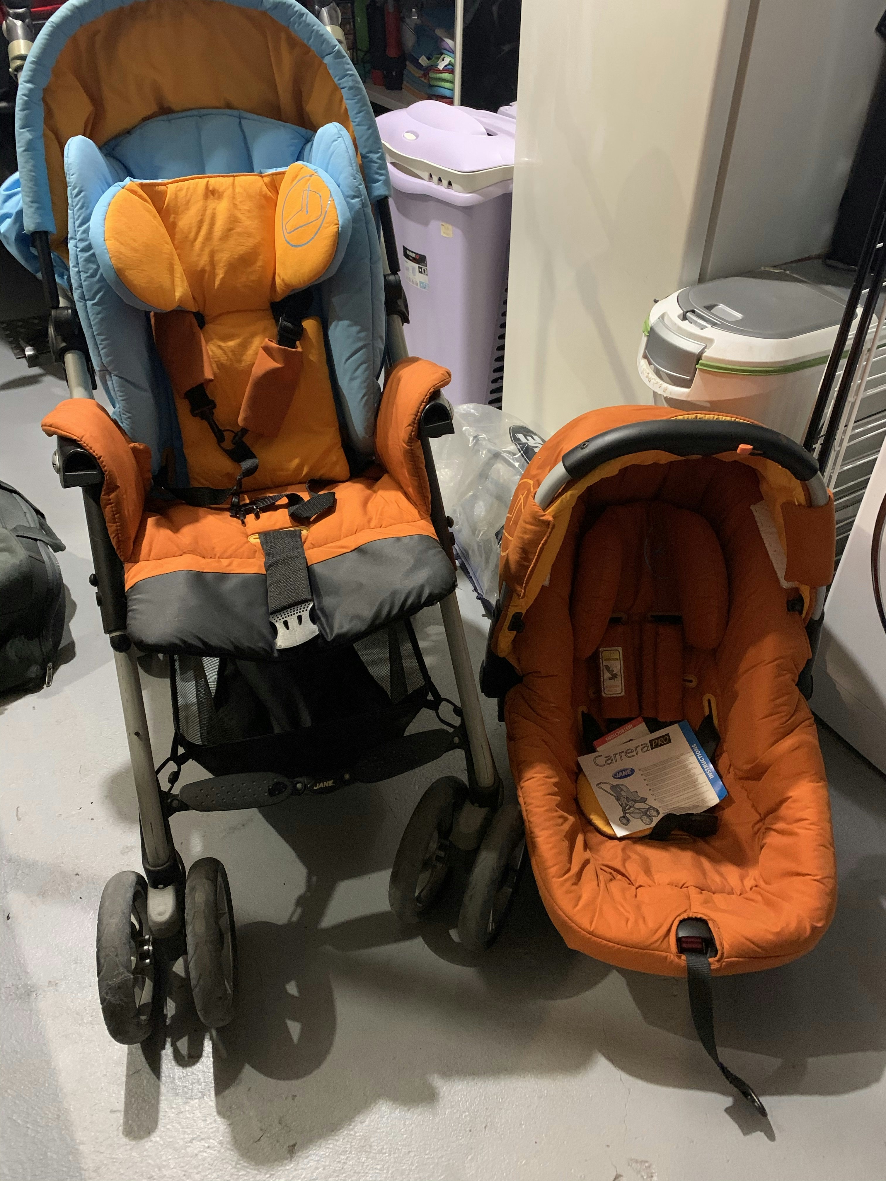 Poussette Jané avec landeau/cosy